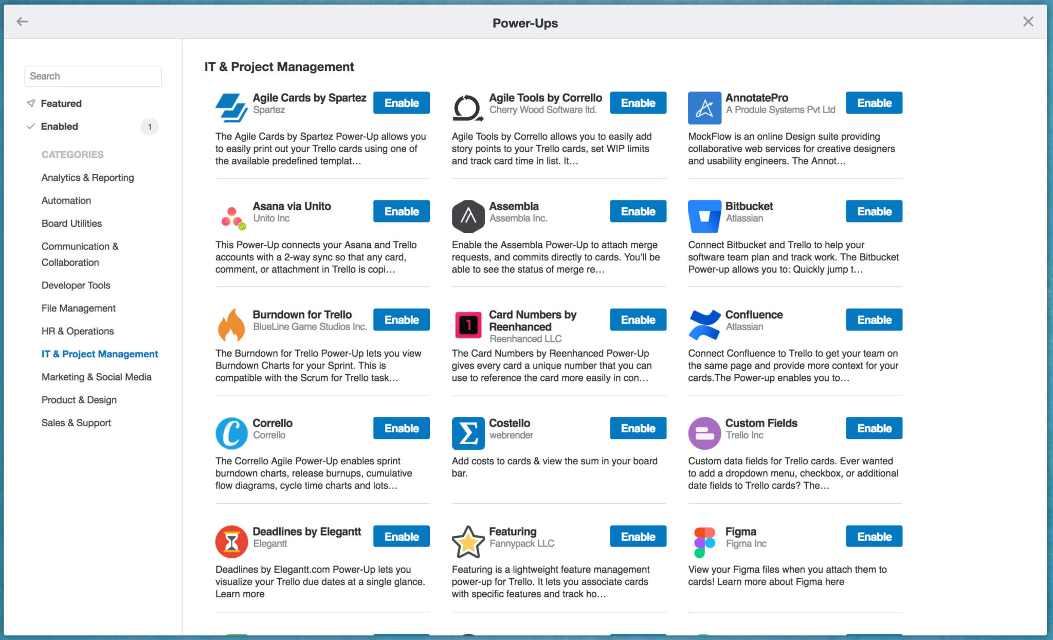 Trello Project Management Power-Ups